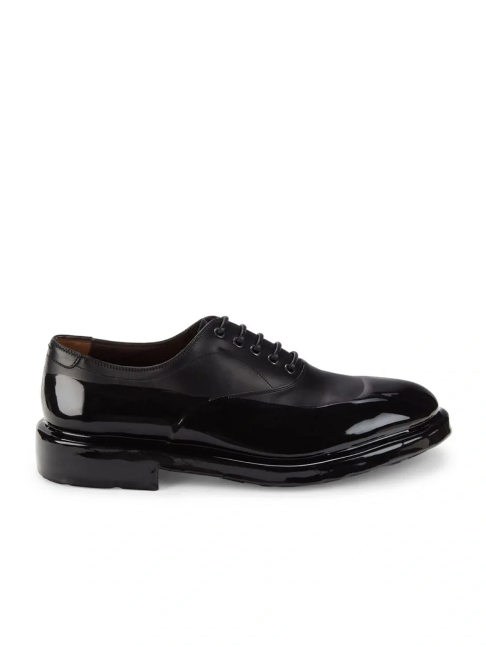 Salvatore Ferragamo Dipped Leather Oxford Shoes Size 6 EEE NEW in Box + DustBag